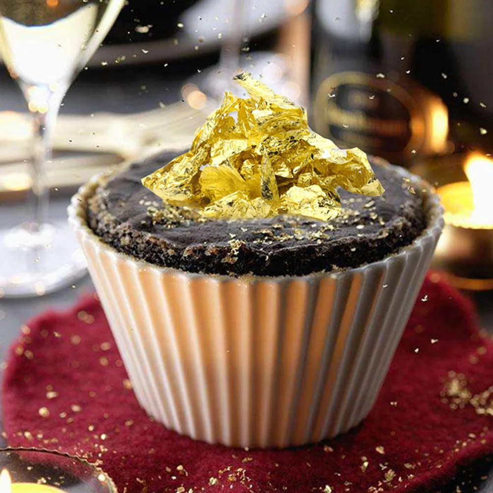 Gold Foil Flakes Food Safe Tissue Paper Gold Metallic Leaf Flakes For Cake Decoration Baking Diy Nail Art Craft Tools
Gold Foil Flakes Food Safe Tissue Paper Gold Metallic Leaf Flakes For Cake Decoration Baking Diy Nail Art Craft Tools