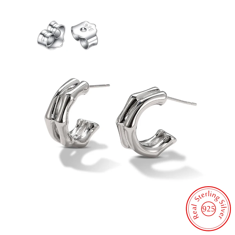 Pure 925 Sterling Silver Woman's Fashion Jewelry New C Stud Earrings FQL25016
Pure 925 Sterling Silver Woman's Fashion Jewelry New C Stud Earrings FQL25016