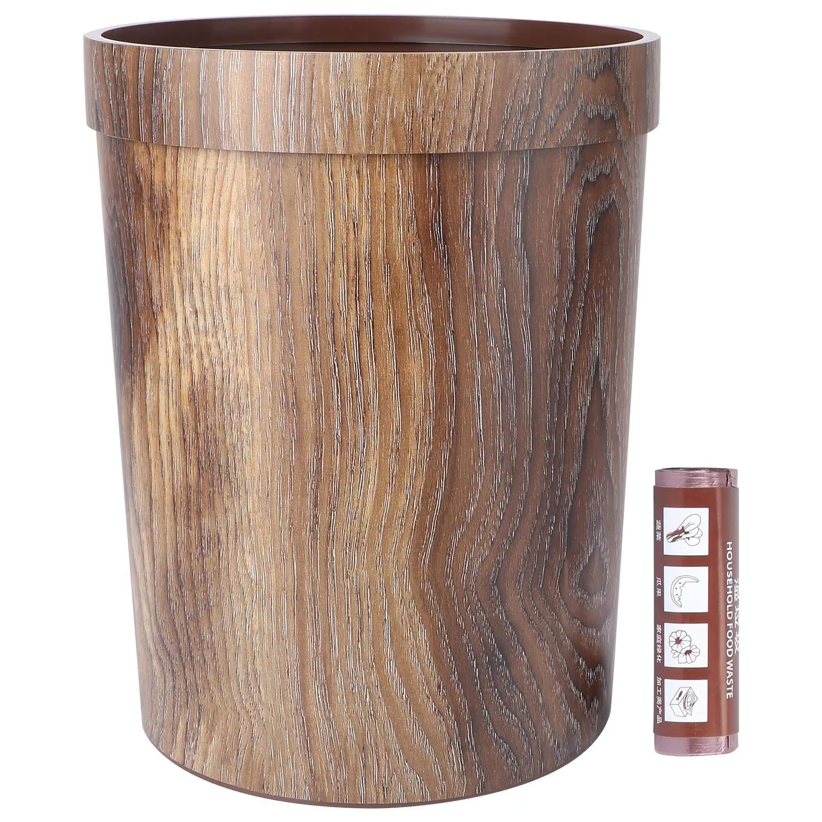 Retro Wood Grain Trash Can Garbage Bin Wastebasket Kitchen Plastic Container Small Storage Home PP Material Durability Daily
Retro Wood Grain Trash Can Garbage Bin Wastebasket Kitchen Plastic Container Small Storage Home PP Material Durability Daily