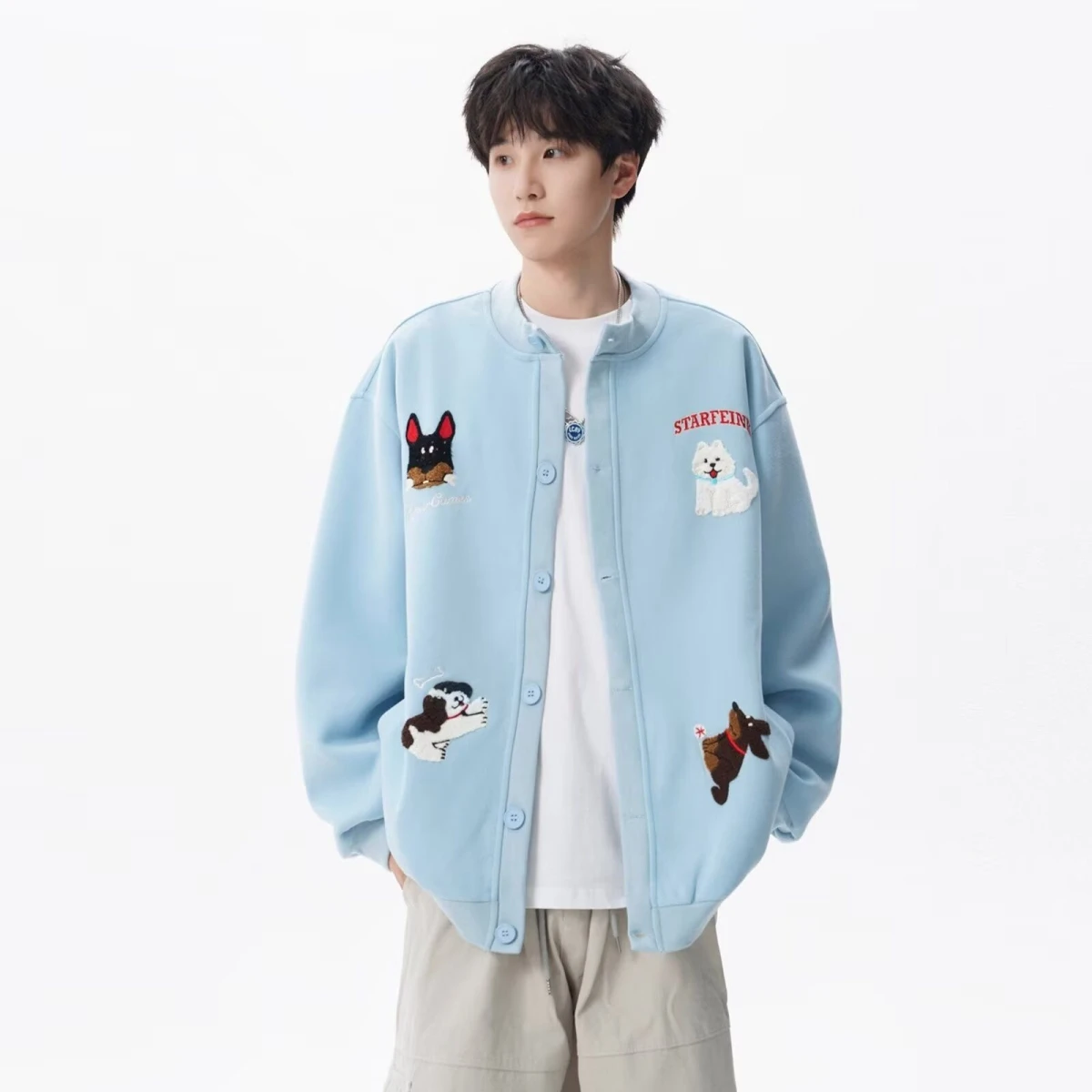 Cute Cartoon Towel Embroidered Open Cardigan Sweatirt Women's Loose BF Outerwear Trendy Korean Lazy Sle Spring Autumn
Cute Cartoon Towel Embroidered Open Cardigan Sweatirt Women's Loose BF Outerwear Trendy Korean Lazy Sle Spring Autumn