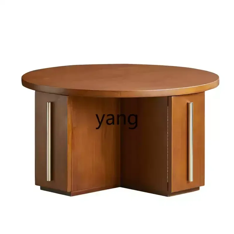CX solid wood living room round storage coffee table small apartment solid wood round table
CX solid wood living room round storage coffee table small apartment solid wood round table