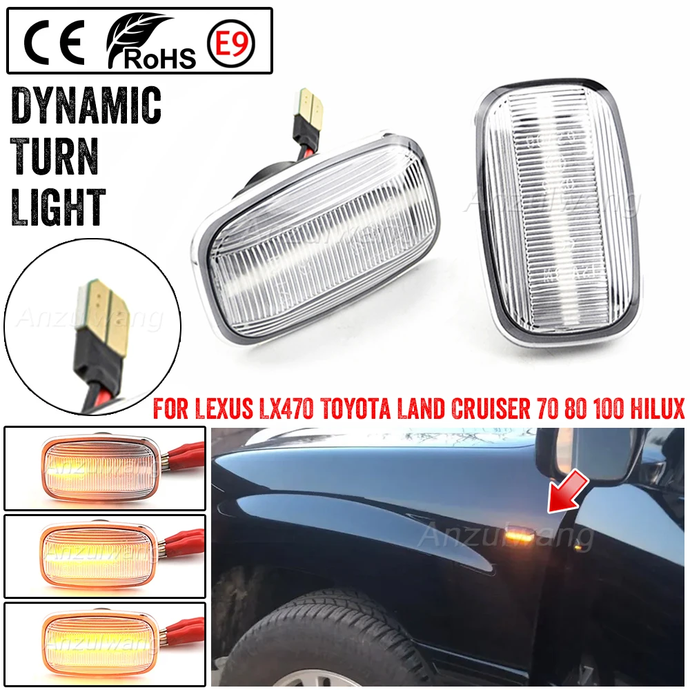 Для Lexus LX470 II MK2 J100 2002 2003 2004 2005 2006 2007 последовательная фотография, динамический индикатор, боковой габаритный сигнал, лампа
Для Lexus LX470 II MK2 J100 2002 2003 2004 2005 2006 2007 последовательная фотография, динамический индикатор, боковой габаритный сигнал, лампа