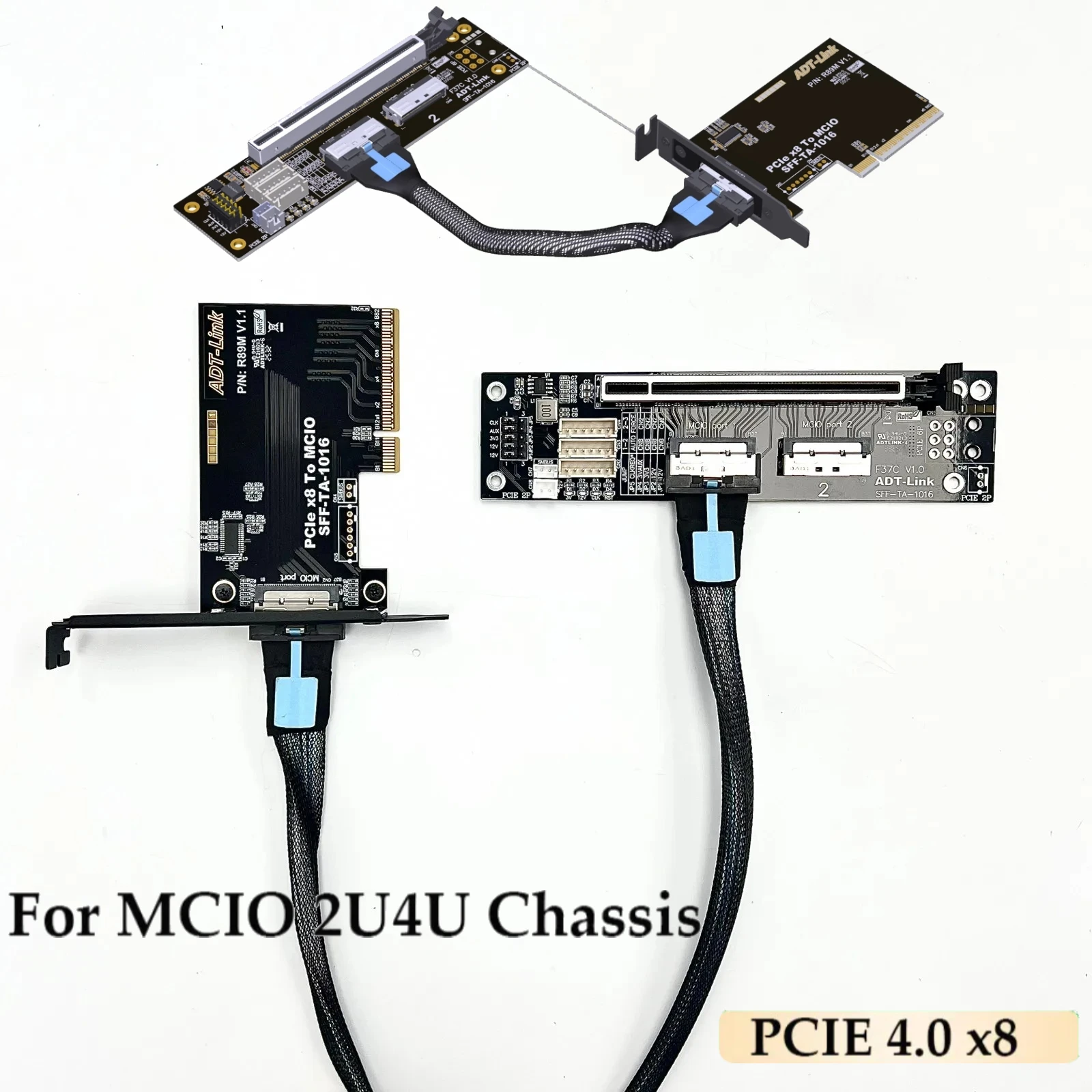 PCIe 4.0 x8 to MCIO SFF-TA-1016 Adapter Card MCIO External Graphics Card GPU Split Card Extender Cord GEN4 Support 2U 4U Chassis
PCIe 4.0 x8 to MCIO SFF-TA-1016 Adapter Card MCIO External Graphics Card GPU Split Card Extender Cord GEN4 Support 2U 4U Chassis