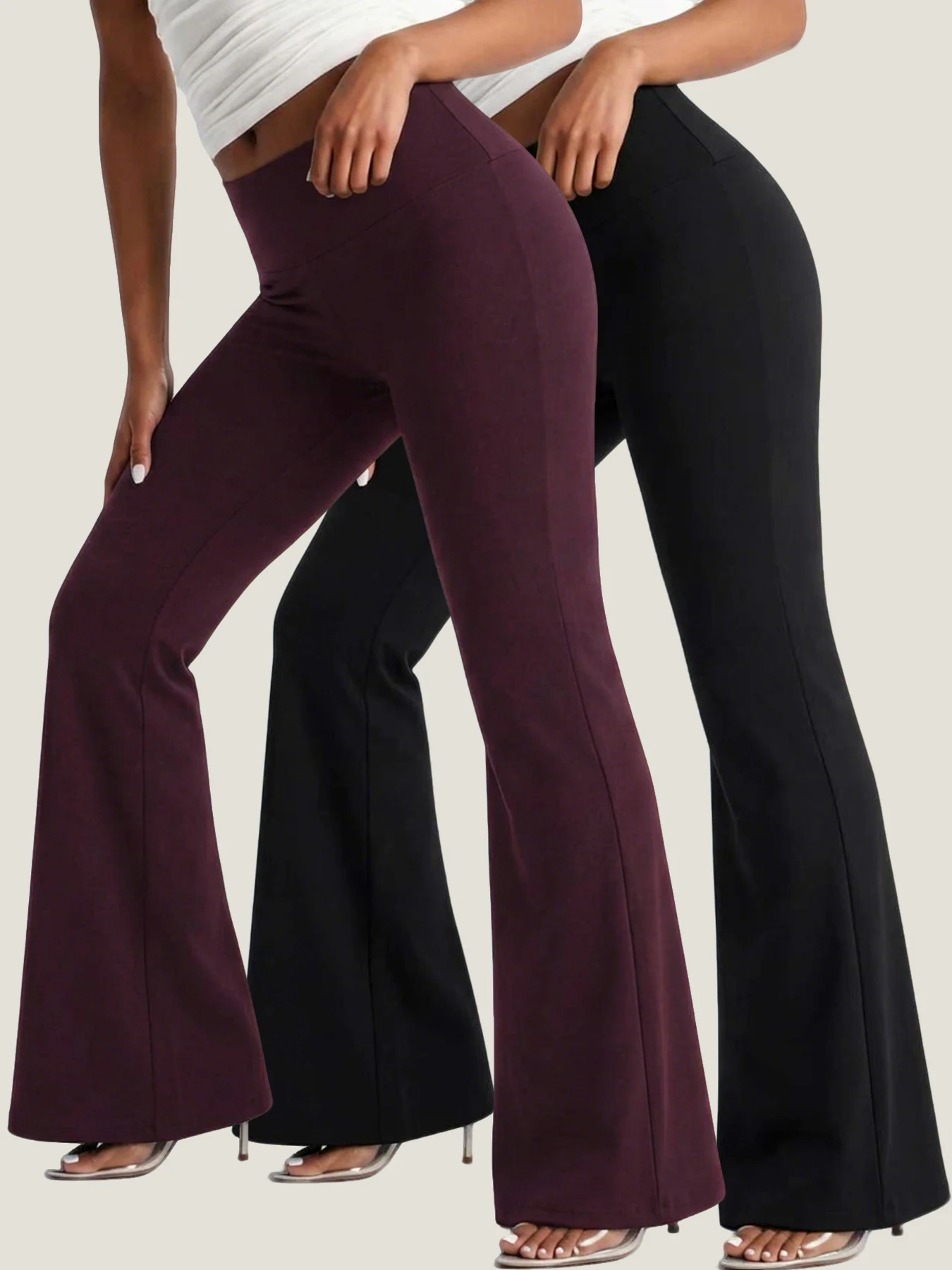 2 Pack Women's Super Soft Flare Pants High Waisted Tummy Control Workout Yoga Push Up Gym Fitness Long Leggings Bell Bottoms
2 Pack Women's Super Soft Flare Pants High Waisted Tummy Control Workout Yoga Push Up Gym Fitness Long Leggings Bell Bottoms