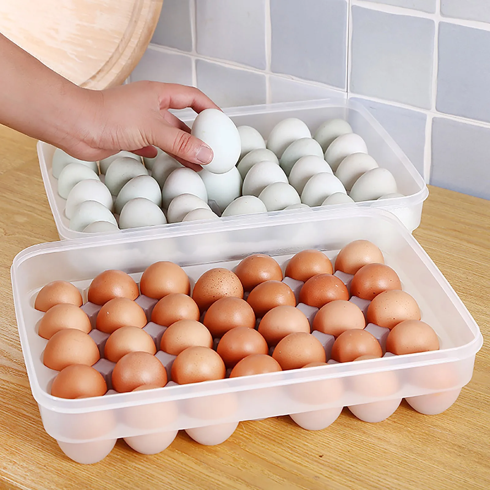 Egg Container With Lid Plastic Egg Tray Conveyor For 36 Eggs Clear Storage Egg Holder For Freezer Storage Containers
Egg Container With Lid Plastic Egg Tray Conveyor For 36 Eggs Clear Storage Egg Holder For Freezer Storage Containers