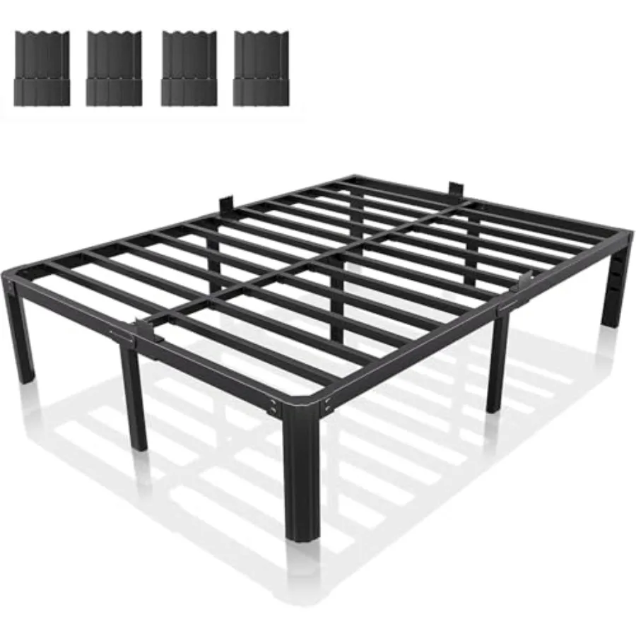 14 Inch Metal Bed Frame Size, Heavy Duty Balck Platform Size Bed Frame with Round Corner Legs, Mattress Slide Stopper, No Box S
14 Inch Metal Bed Frame Size, Heavy Duty Balck Platform Size Bed Frame with Round Corner Legs, Mattress Slide Stopper, No Box S
