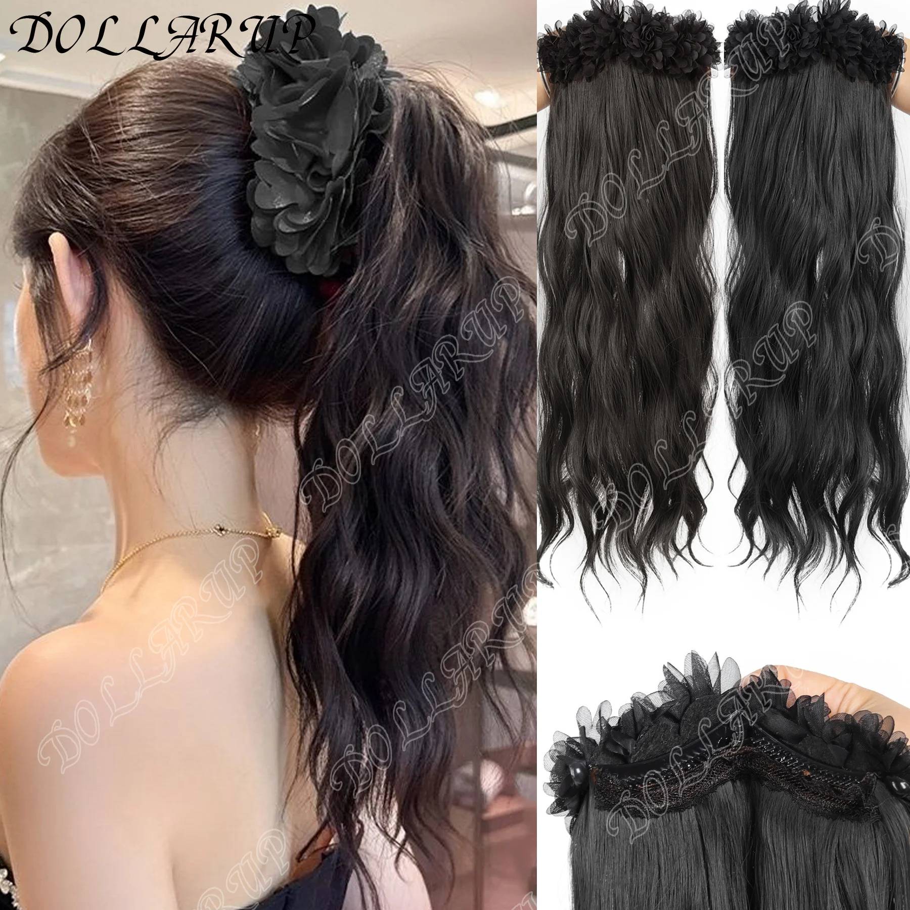 DOLLARUP Synthetic Long Curly Wig Claw Clip Fluffy Flower Clip in Ponytail Wig Red Black Wig Hair Clip Hair Accessories
DOLLARUP Synthetic Long Curly Wig Claw Clip Fluffy Flower Clip in Ponytail Wig Red Black Wig Hair Clip Hair Accessories