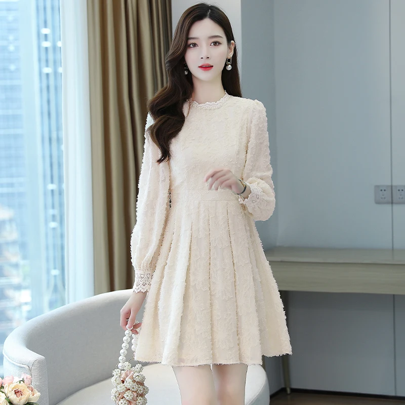 2026 Korean Vintage Long Sleeve Dress Autumn Winter Casual Black Sexy Mini Dress Women Elegant Bodycon Party Solid Lace
2026 Korean Vintage Long Sleeve Dress Autumn Winter Casual Black Sexy Mini Dress Women Elegant Bodycon Party Solid Lace