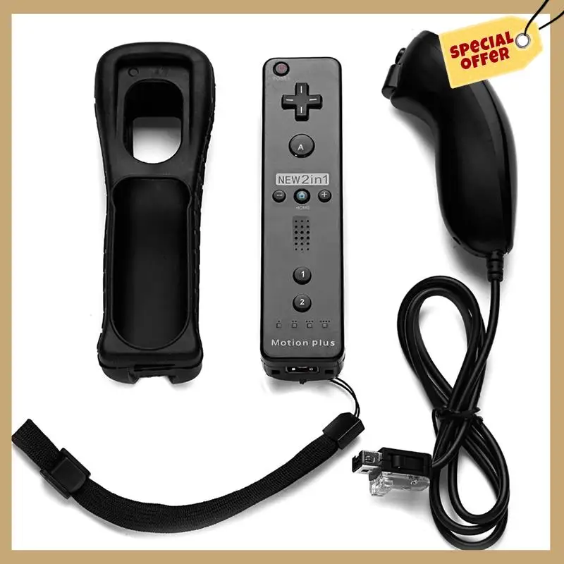 Stable Performance-2 In 1 Remote & Nunchuck Controller Remote Controller Gamepad For Nintendo Wii Console Joystick Joypad
Stable Performance-2 In 1 Remote & Nunchuck Controller Remote Controller Gamepad For Nintendo Wii Console Joystick Joypad
