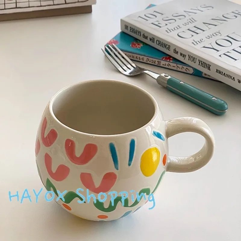 Art Color Graffiti Ceramic Round Mug,Creative Hand Painted Pot Belly Coffee Cup,Breakfast Milk Afternoon Tea Cup Gift
Art Color Graffiti Ceramic Round Mug,Creative Hand Painted Pot Belly Coffee Cup,Breakfast Milk Afternoon Tea Cup Gift