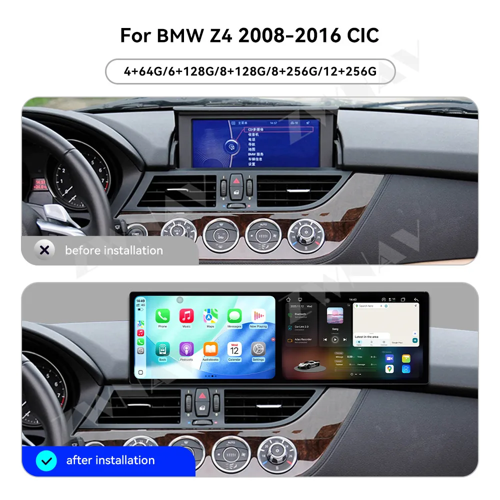 Dual 9.1+9.1'' Screen Car Radio Wireless Carplay For BMW Z4 2008-2016 CIC GPS Navi Andriod Auto Multimedia Player Head Unit 4G
Dual 9.1+9.1'' Screen Car Radio Wireless Carplay For BMW Z4 2008-2016 CIC GPS Navi Andriod Auto Multimedia Player Head Unit 4G