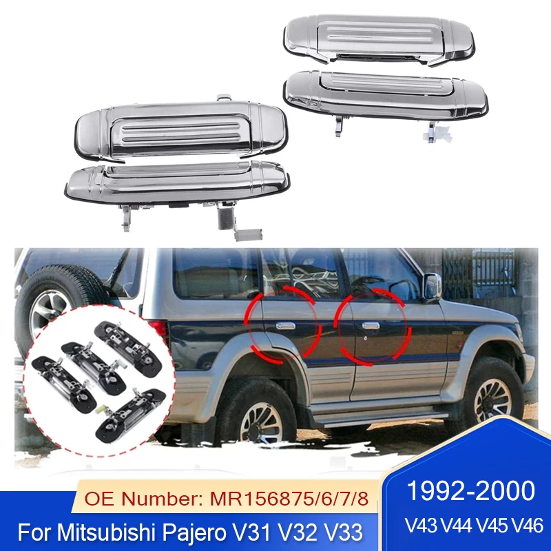 2PC 4PC Front Rear Left Right Car Outer Exterior Door Handles Chrome For Mitsubishi Pajero V31-V33 V43-V46 1992-2000 MR156878
2PC 4PC Front Rear Left Right Car Outer Exterior Door Handles Chrome For Mitsubishi Pajero V31-V33 V43-V46 1992-2000 MR156878
