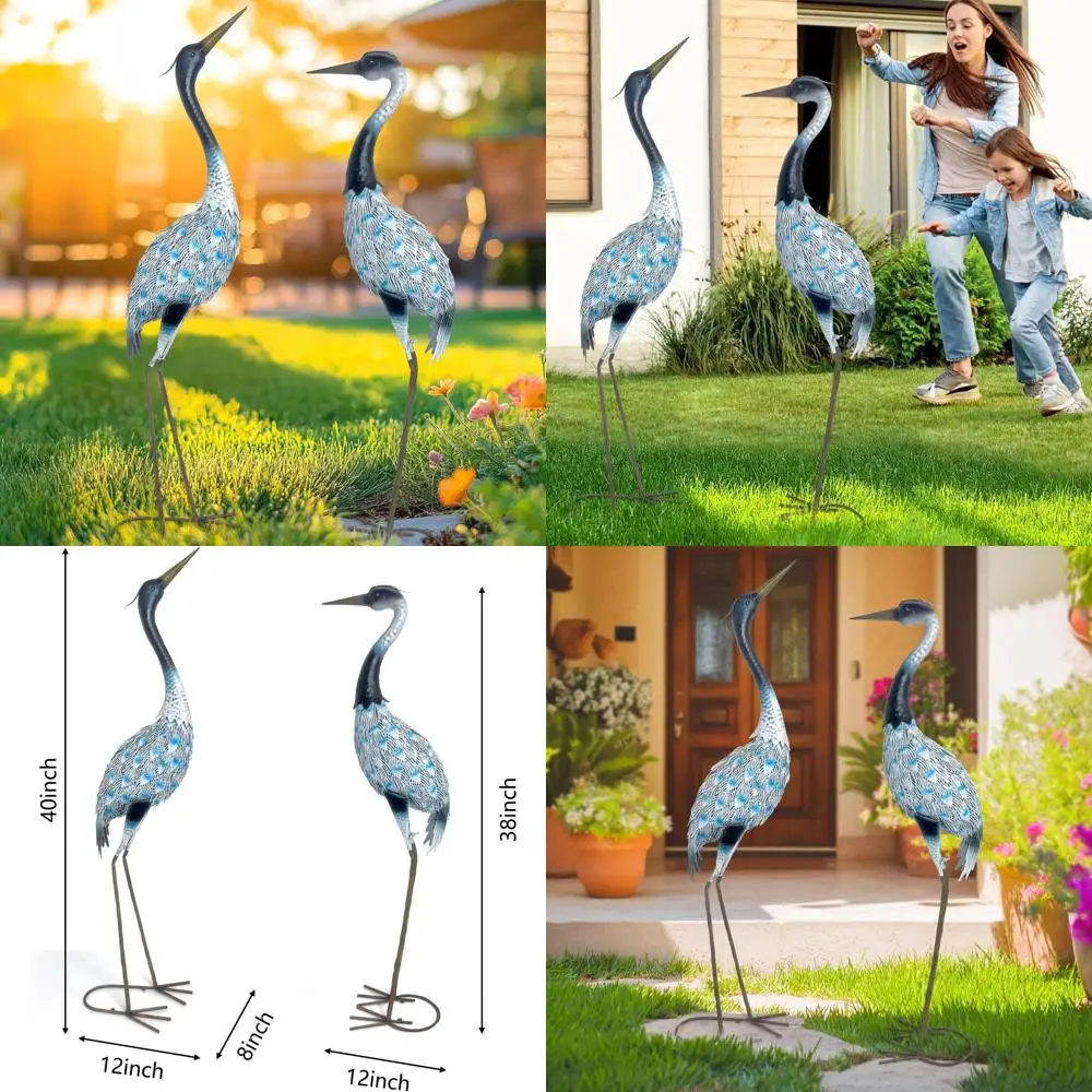 Наружные металлические статуи садового журавля с голубой трапой — большие украшения для газона с птицами для двора, патио, крыльца и многого другого
Наружные металлические статуи садового журавля с голубой трапой — большие украшения для газона с птицами для двора, патио, крыльца и многого другого