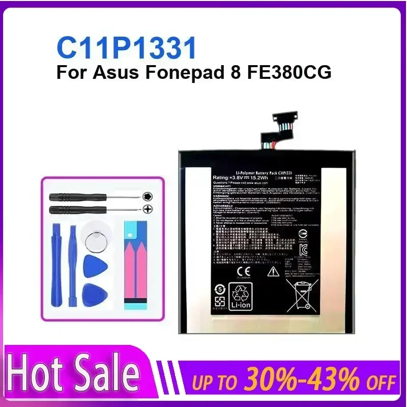Аккумулятор для планшета 3948 мАч для Asus Fonepad 8 FE380CG C11P1331, аккумуляторы большой емкости + трек, без гарантии
Аккумулятор для планшета 3948 мАч для Asus Fonepad 8 FE380CG C11P1331, аккумуляторы большой емкости + трек, без гарантии