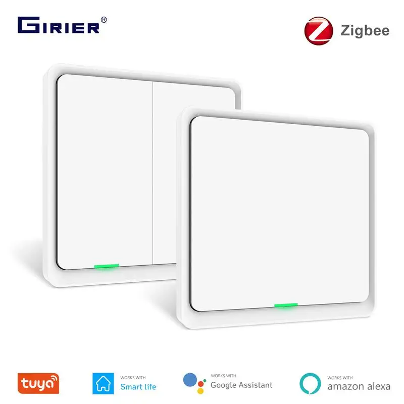 Умный выключатель света Tuya ZigBee 220 В, не требуется нейтральный провод Настенный выключатель 1 2 группы, работает с Alexa Google Home, требуется концентратор
Умный выключатель света Tuya ZigBee 220 В, не требуется нейтральный провод Настенный выключатель 1 2 группы, работает с Alexa Google Home, требуется концентратор