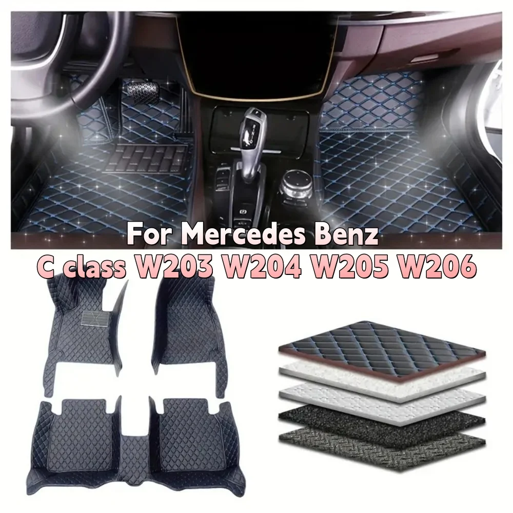 Автомобильный коврик на заказ для Mercedes Benz C class W203 2004-2007 W204 W205 W206 2023, аксессуары для салона автомобиля, нескользящий автомобильный ковер
Автомобильный коврик на заказ для Mercedes Benz C class W203 2004-2007 W204 W205 W206 2023, аксессуары для салона автомобиля, нескользящий автомобильный ковер