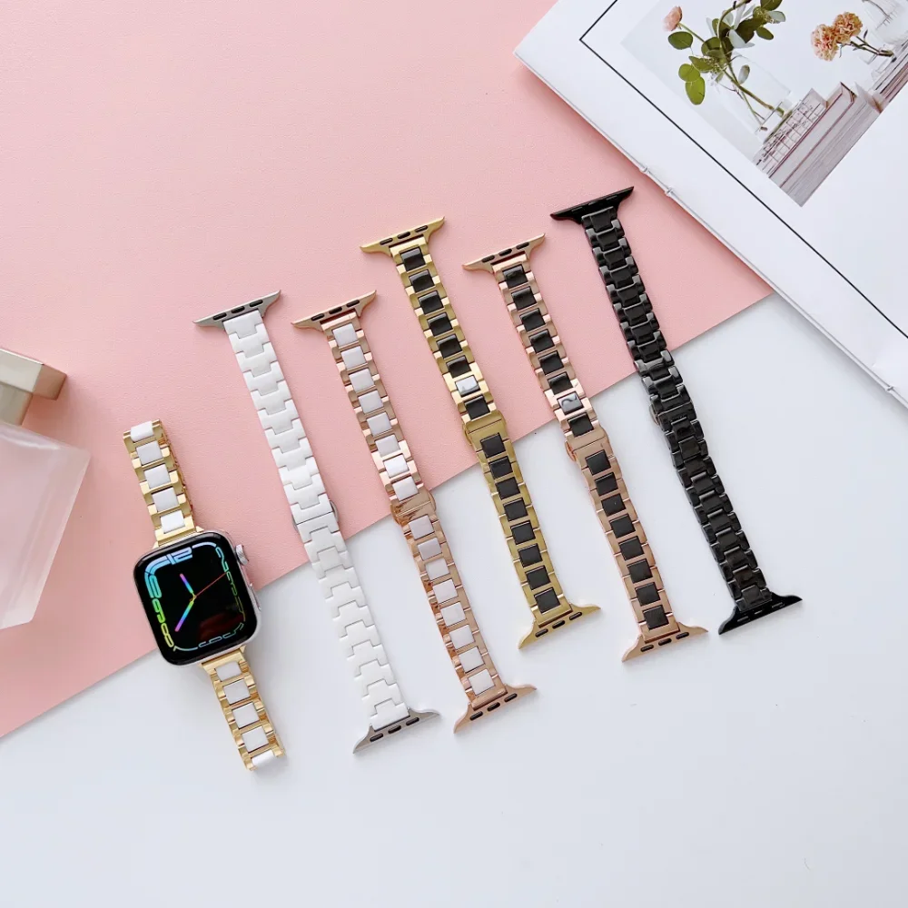 Металлический + керамический ремешок для Apple Watch Band 49 мм 44 мм 40 мм 45 мм 46 мм 42 мм, тонкий браслет из нержавеющей стали для iWatch Ultra 10 9 8 7 6 5 4
Металлический + керамический ремешок для Apple Watch Band 49 мм 44 мм 40 мм 45 мм 46 мм 42 мм, тонкий браслет из нержавеющей стали для iWatch Ultra 10 9 8 7 6 5 4
