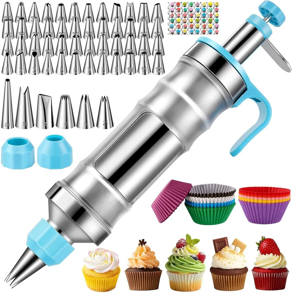 Stainless Steel Dessert Syringe Set Frosting Piping Nozzles Kit Icing Decoration Gun Cupcake Cookie Making Cake Decorating Tools
Stainless Steel Dessert Syringe Set Frosting Piping Nozzles Kit Icing Decoration Gun Cupcake Cookie Making Cake Decorating Tools
