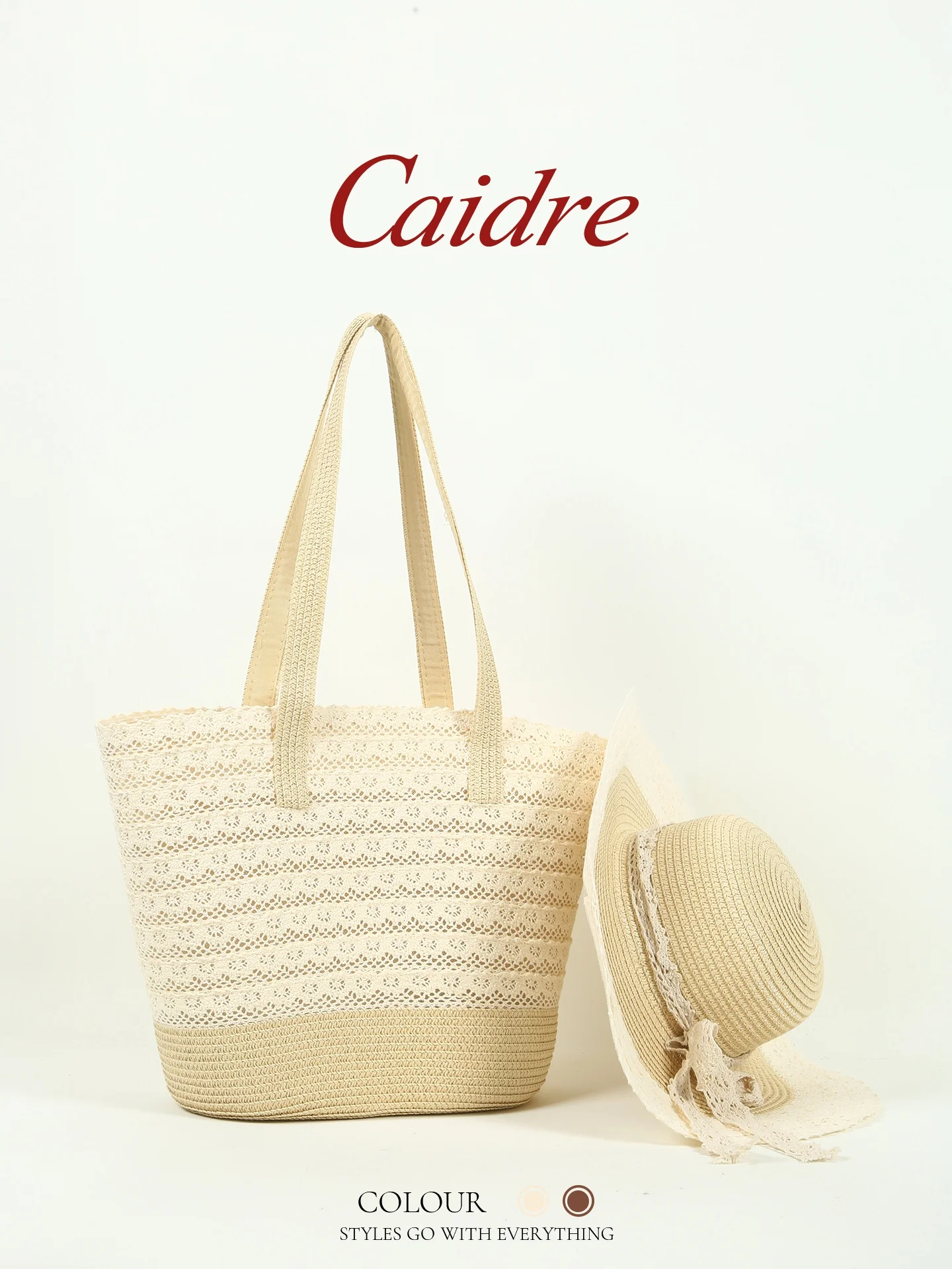CAIDRE Handwoven Hollow out Straw Tote Bag Women's Summer Beach Shoulder Bag Korean Style Soft Fabric Polyester
CAIDRE Handwoven Hollow out Straw Tote Bag Women's Summer Beach Shoulder Bag Korean Style Soft Fabric Polyester