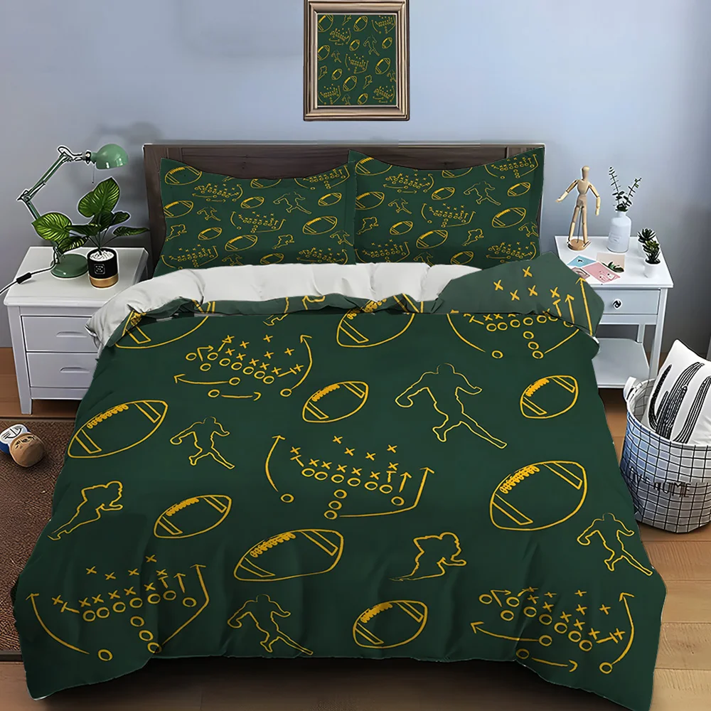 Rugby and player silhouettes Bedding Set for Kids Luxury Gift 3pcs Digital Print Comforter Set Soft Comfortable Breathable
Rugby and player silhouettes Bedding Set for Kids Luxury Gift 3pcs Digital Print Comforter Set Soft Comfortable Breathable