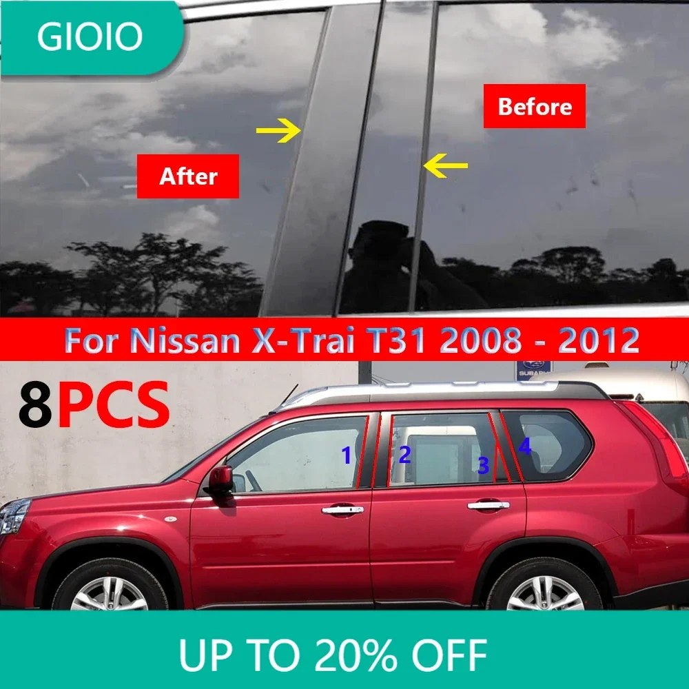 Car Window Pillar Posts Door Trims Cover For Nissan X-Trail T31 2008 2009 2010 2011 2012 Auto Accessories 8Pcs
Car Window Pillar Posts Door Trims Cover For Nissan X-Trail T31 2008 2009 2010 2011 2012 Auto Accessories 8Pcs