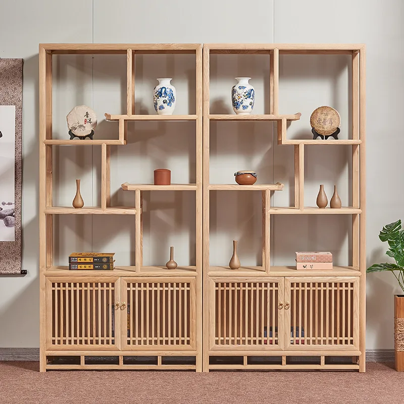 Bogu rack solid wood new Chinese tea rack, shelf, tea display cabinet, white wax Duobao Pavilion storage tea room ornament
Bogu rack solid wood new Chinese tea rack, shelf, tea display cabinet, white wax Duobao Pavilion storage tea room ornament