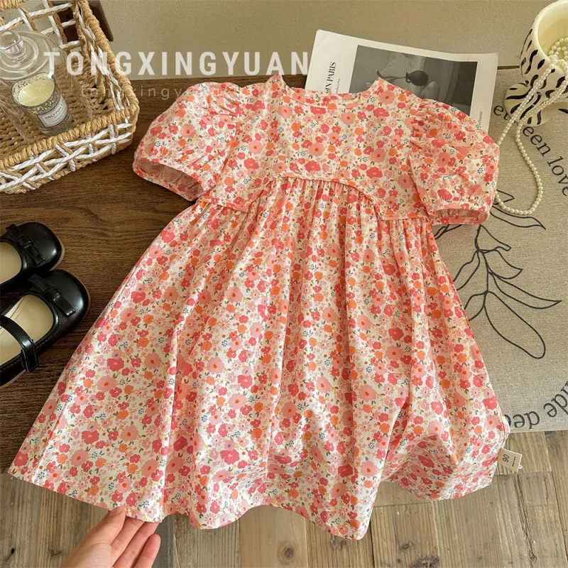 Girls' Summer Dress New Floral Print Children's Pastoral Style Floral Dress Trend
Girls' Summer Dress New Floral Print Children's Pastoral Style Floral Dress Trend
