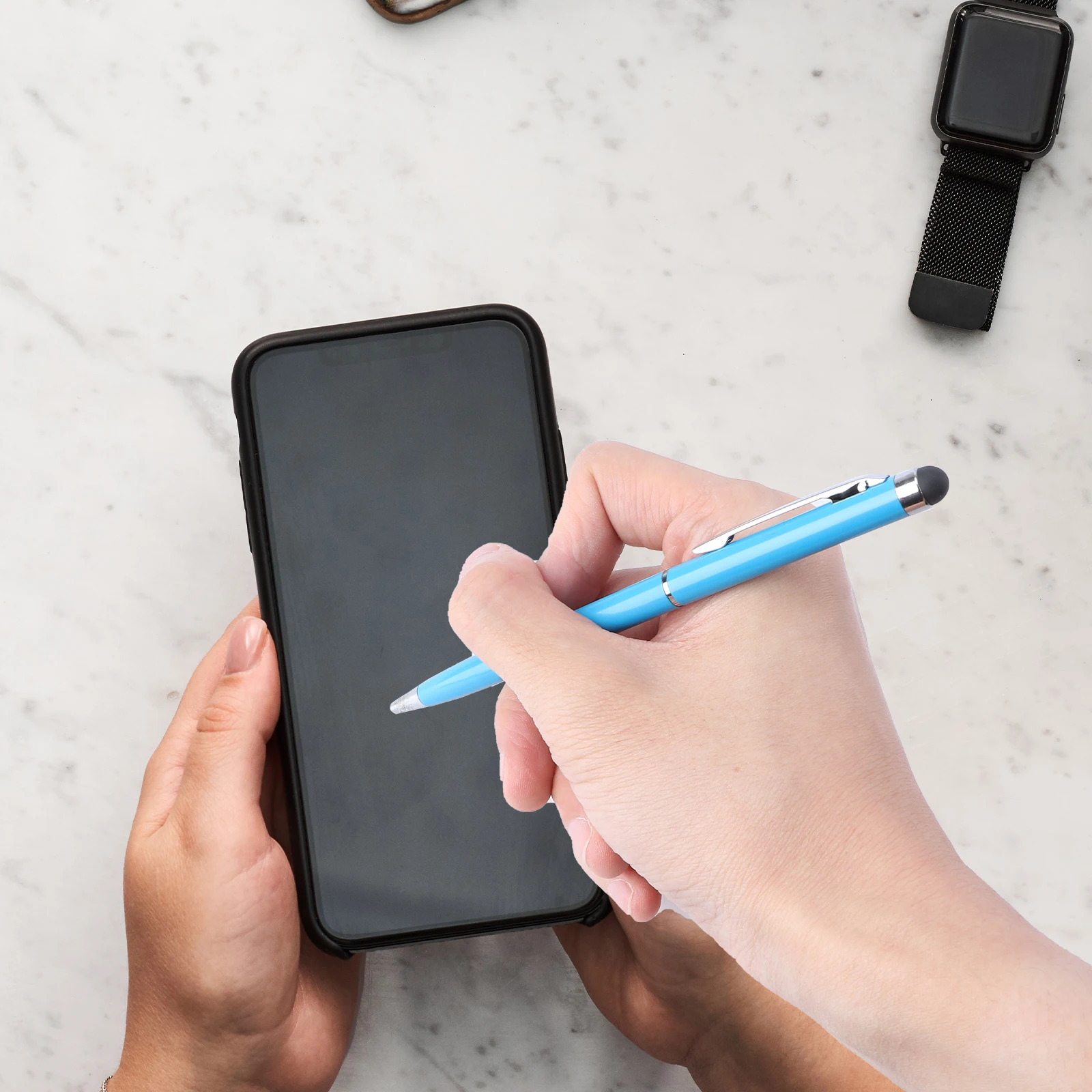 2 -in-1 Capacitive Screen Stylus Touch Touchscreen Pens All Devices Phone Pencil Blue Tool Ballpoint
2 -in-1 Capacitive Screen Stylus Touch Touchscreen Pens All Devices Phone Pencil Blue Tool Ballpoint