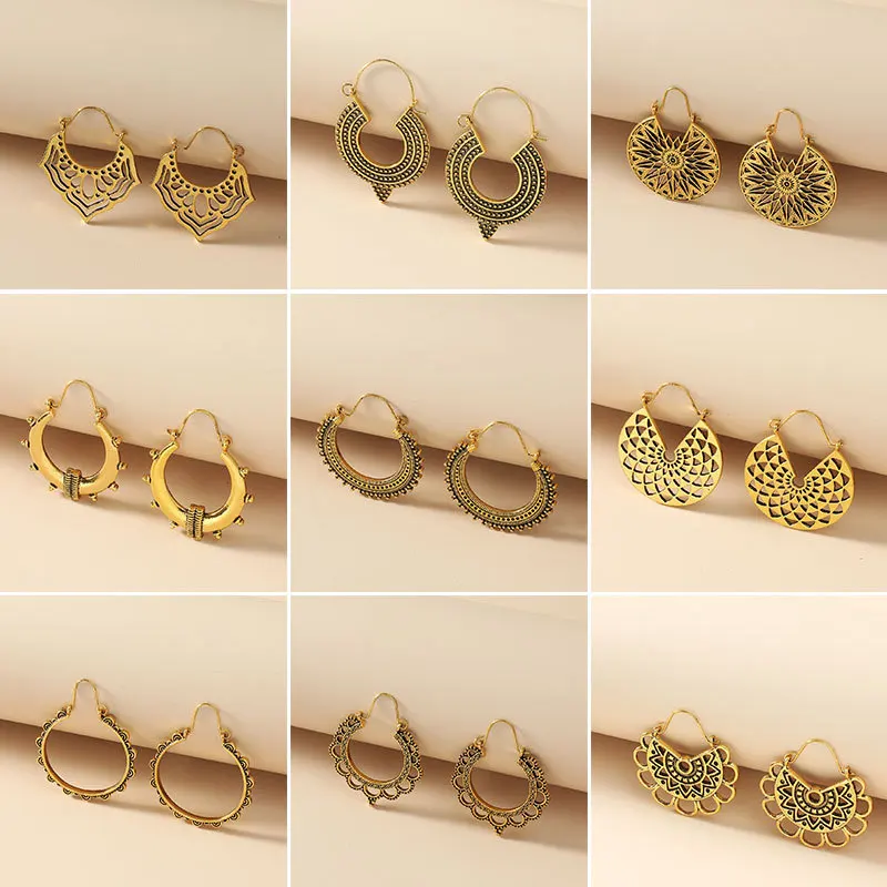 Vintage Hollow Earrings Ancient Gold color Silver Color Drop Earrings For Women Earing Jewelry Irregular Pattern Earings A199
Vintage Hollow Earrings Ancient Gold color Silver Color Drop Earrings For Women Earing Jewelry Irregular Pattern Earings A199