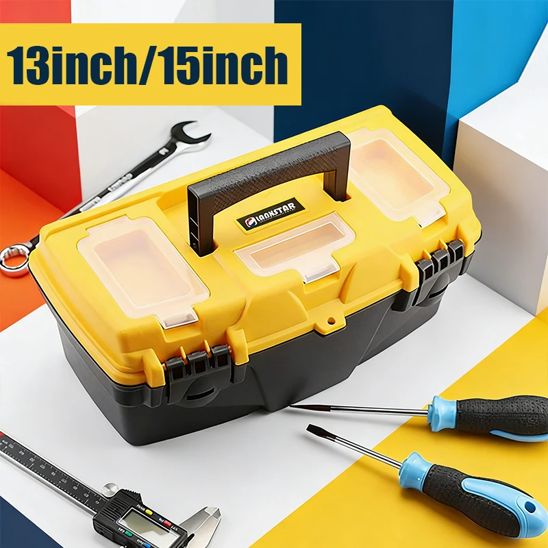 Ящик для инструментов 13/15 дюймов, пластиковый, утолщенный, комбинированный, для электрика, плотника, для хранения электродрелей
Ящик для инструментов 13/15 дюймов, пластиковый, утолщенный, комбинированный, для электрика, плотника, для хранения электродрелей