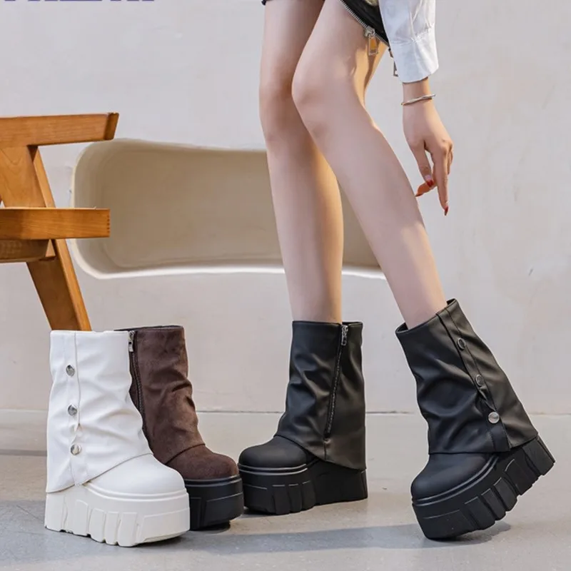 2026 14cm Women Ankle Boots Microfiber Leather Waterproof Warm Fur Winter Boots for Women Booties Platform Hidden Heel Shoes
2026 14cm Women Ankle Boots Microfiber Leather Waterproof Warm Fur Winter Boots for Women Booties Platform Hidden Heel Shoes