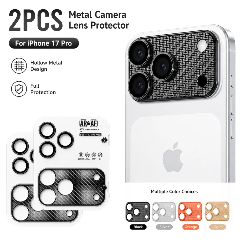 2Pieces Hollow Metal Lens Sticker Hawkeye for iPhone 17 Pro/ 17 Pro Max, Anti-Fingerprint High Definition Shooting Lens Sticker
2Pieces Hollow Metal Lens Sticker Hawkeye for iPhone 17 Pro/ 17 Pro Max, Anti-Fingerprint High Definition Shooting Lens Sticker