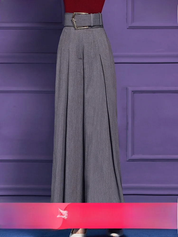 High Waist Grey Suit Pants Women's Autumn Draping Commute Fashion Loose Casual Wide Leg Pants Professional Ladies Trousers
High Waist Grey Suit Pants Women's Autumn Draping Commute Fashion Loose Casual Wide Leg Pants Professional Ladies Trousers