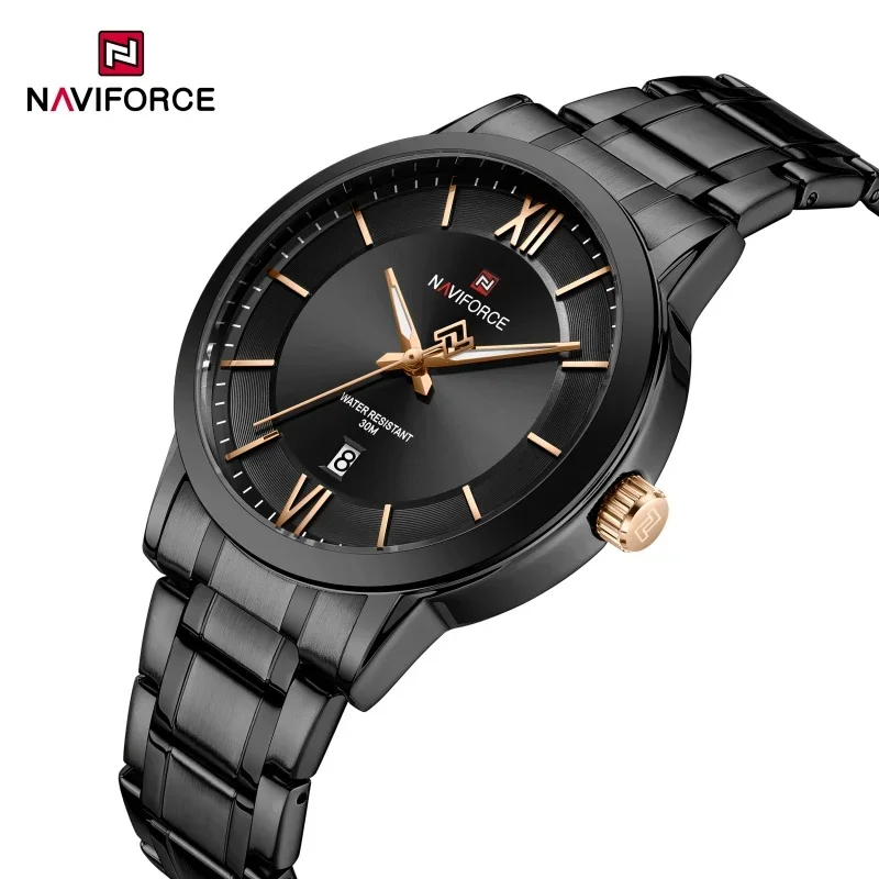 Новый стиль NAVIFORCE, деловые мужские кварцевые часы со светящимися стрелками, календарь, дисплей, ремешок из нержавеющей стали, водонепроницаемые мужские часы 3ATM
Новый стиль NAVIFORCE, деловые мужские кварцевые часы со светящимися стрелками, календарь, дисплей, ремешок из нержавеющей стали, водонепроницаемые мужские часы 3ATM