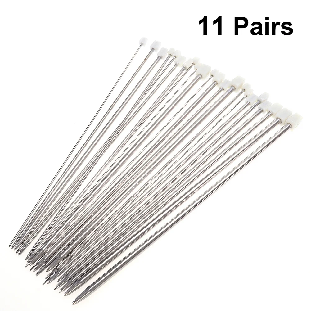 11Pairs Straight Knitting Needles 2-8Mm 36Cm Stainless Steel Single Pointed Yarn Weaving Tools Craft Sewing Supplies Silver
11Pairs Straight Knitting Needles 2-8Mm 36Cm Stainless Steel Single Pointed Yarn Weaving Tools Craft Sewing Supplies Silver