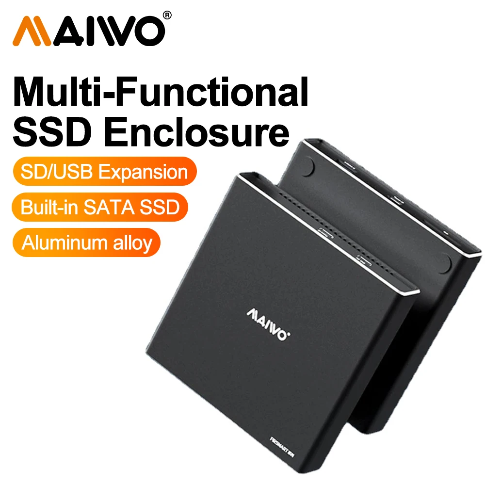 MAIWO 5 in 1 Multiple Function SSD Enclosure Type-C Docking Station 2.5" SATA HDD / SSD with USB A USB C SD Slots for Laptop
MAIWO 5 in 1 Multiple Function SSD Enclosure Type-C Docking Station 2.5" SATA HDD / SSD with USB A USB C SD Slots for Laptop