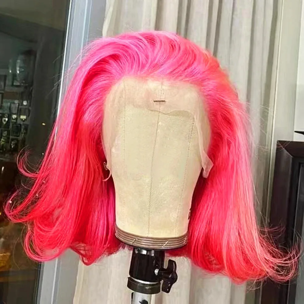 Synthetic Wig Hot Pink Bob Hair Tail Curl Wave Lace Front Wigs Cosplay Wigs
Synthetic Wig Hot Pink Bob Hair Tail Curl Wave Lace Front Wigs Cosplay Wigs