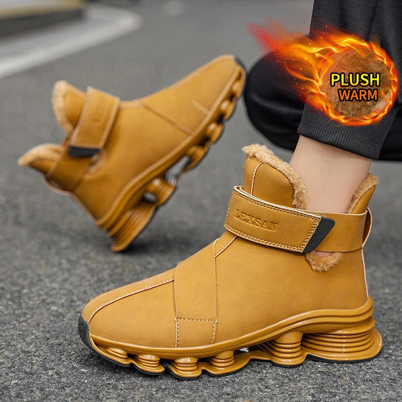Men's Warm Winter Boots Waterproof Non-Slip Plush Lined Sneaker Shoes Comfortable Winter Slippers Male Tenis Boots
Men's Warm Winter Boots Waterproof Non-Slip Plush Lined Sneaker Shoes Comfortable Winter Slippers Male Tenis Boots