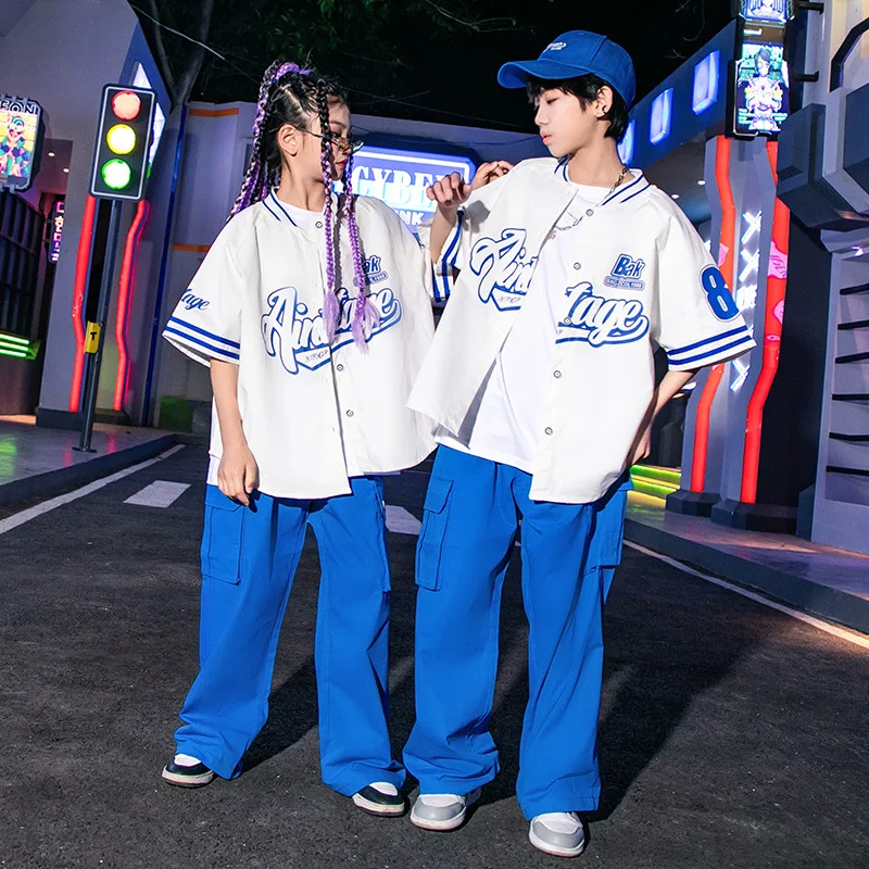 Children Streetwear Sets Baseball Shirt Pant Jazz Hip Hop Dance Clothes Kids Teenage Boys Girls Short Sleeve Shirt Cargo Pant
Children Streetwear Sets Baseball Shirt Pant Jazz Hip Hop Dance Clothes Kids Teenage Boys Girls Short Sleeve Shirt Cargo Pant