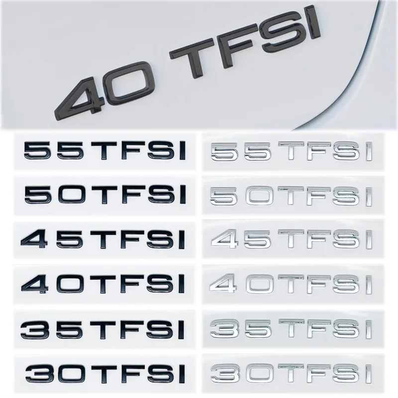 3D ABS 30TFSI 35TFSI 40TFSI 45 50 55TFSI 60TFSI Car Letter Logo Sticker Tail Bumper Badge Auto Rear Trunk Emblem Accessories AD
3D ABS 30TFSI 35TFSI 40TFSI 45 50 55TFSI 60TFSI Car Letter Logo Sticker Tail Bumper Badge Auto Rear Trunk Emblem Accessories AD