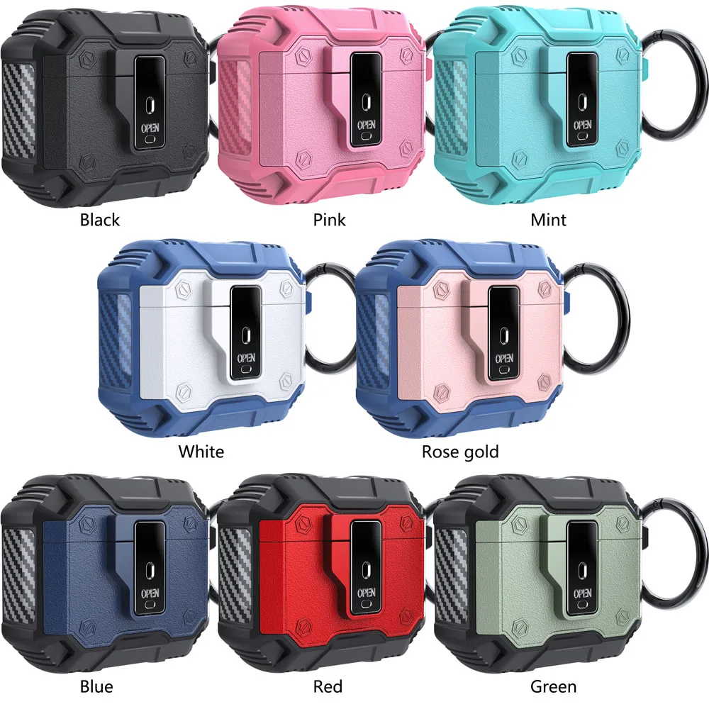 Luxury Military Armor Case Magnetic Opening Switch Shockproof Cover For Apple AirPods Pro 3 2 Earphone Protective with Carabiner
Luxury Military Armor Case Magnetic Opening Switch Shockproof Cover For Apple AirPods Pro 3 2 Earphone Protective with Carabiner