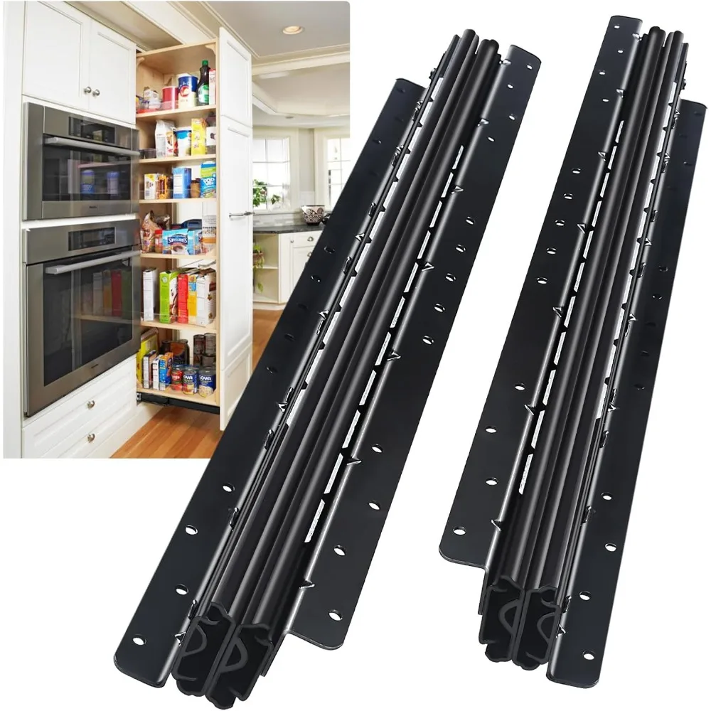 Сверхмощные направляющие для выдвижных ящиков, нижнее крепление, металлические направляющие с шарикоподшипником полного выдвижения, 24 дюйма
Сверхмощные направляющие для выдвижных ящиков, нижнее крепление, металлические направляющие с шарикоподшипником полного выдвижения, 24 дюйма