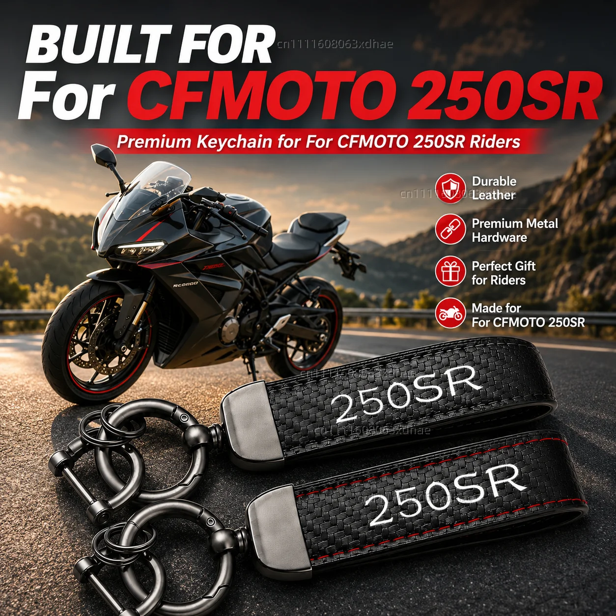 High-Grade Leather Motorcycle Keychain Holder Keyring Accessories For CFMOTO 250SR Papio XO-1
High-Grade Leather Motorcycle Keychain Holder Keyring Accessories For CFMOTO 250SR Papio XO-1