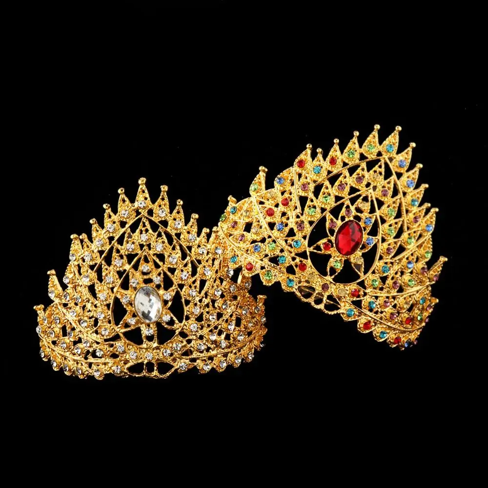 Fashion Rhinestone Thai Crown Colorful Shiny Rhinestone Crown Headwear Traditional Princess Hair Comb Dress Accessories
Fashion Rhinestone Thai Crown Colorful Shiny Rhinestone Crown Headwear Traditional Princess Hair Comb Dress Accessories