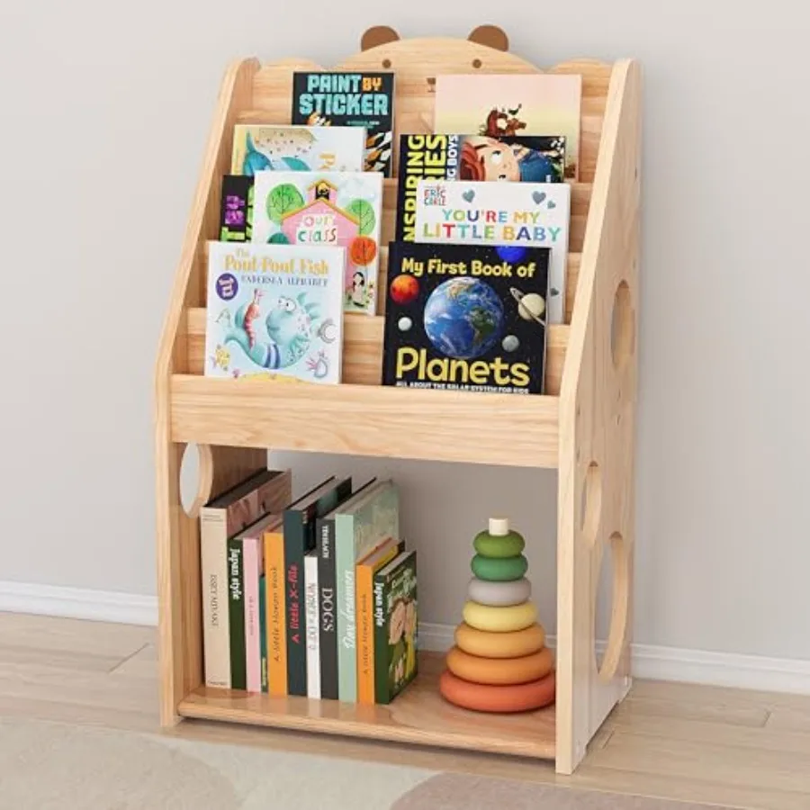 5 Tier Montessori Bookshelf with Toy Storage Large Toddler Bookshelf with Chalkboard Baby Bookcase Book Display Shelve for Bedr
5 Tier Montessori Bookshelf with Toy Storage Large Toddler Bookshelf with Chalkboard Baby Bookcase Book Display Shelve for Bedr