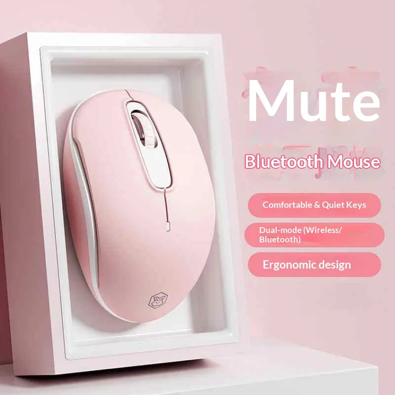 Беспроводная Bluetooth-мышь Qianxingzhe Q12, бесшумная, розовая, маленькая, эргономичная, с двумя режимами работы, для ноутбука, планшета, мобильного телефона, офиса, для женщин
Беспроводная Bluetooth-мышь Qianxingzhe Q12, бесшумная, розовая, маленькая, эргономичная, с двумя режимами работы, для ноутбука, планшета, мобильного телефона, офиса, для женщин