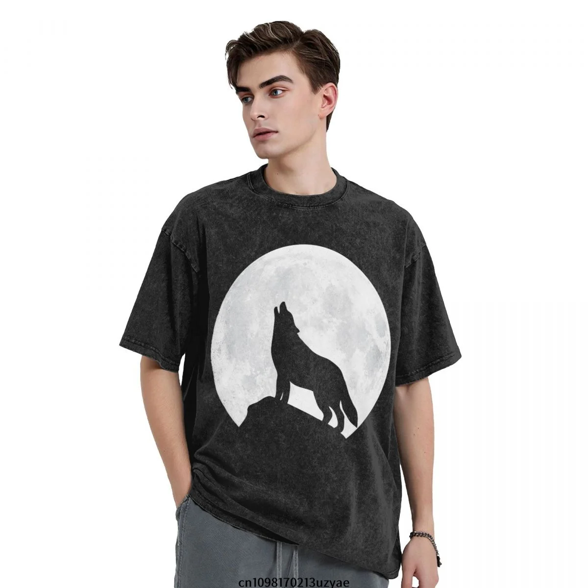 Мужская винтажная хлопковая футболка с коротким рукавом Wolf Moon, летняя футболка в стиле хип-хоп
Мужская винтажная хлопковая футболка с коротким рукавом Wolf Moon, летняя футболка в стиле хип-хоп