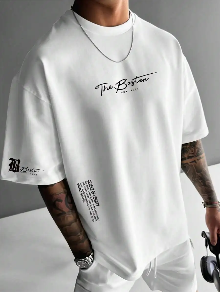 Men's Loose Fit Casual Graphic Print Short Sleeve T-Shirt for Summer Daily Wear
Men's Loose Fit Casual Graphic Print Short Sleeve T-Shirt for Summer Daily Wear