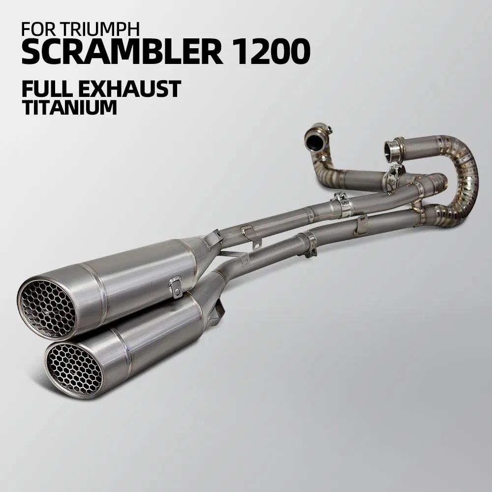 For Triumph Scrambler 1200 XE XC Scrambler1200 Motorcycle Exhaust Full Titanium Alloy System Modify Escape Manifold Muffler Kit
For Triumph Scrambler 1200 XE XC Scrambler1200 Motorcycle Exhaust Full Titanium Alloy System Modify Escape Manifold Muffler Kit
