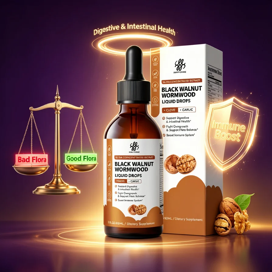 Natural Black Walnut Extract Liquid Drops - Organic Herbal Supplement Support Gut & Digestive Cleanse & Health Support (60ml)
Natural Black Walnut Extract Liquid Drops - Organic Herbal Supplement Support Gut & Digestive Cleanse & Health Support (60ml)
